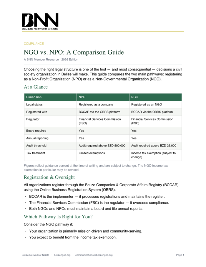 NGO vs. NPO: A Comparison Guide — front page
